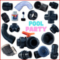 PVC Fittings | Pool Verrohrung | Bogen | Verschraubung | Winkel | Kugelhahn 
