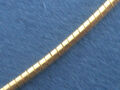 Omega Halsreif  925 Silber vergoldet 1,0 mm 40 / 42 / 45 / 50 cm Collier