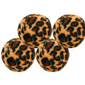 TRIXIE Set Spielbälle mit Leopardenmuster Kunststoff Spielzeug für Katzen Bälle