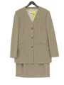 Aquascutum zweiteiliger Damenanzug UK 16 hellbraune Wolle mit Elasthanrock Anzug