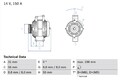 Lichtmaschine Generator Lima BOSCH 0 986 043 910 +39.90€ Pfand für KLASSE VITO 5