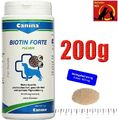 Canina Biotin Forte 200 g Pulver Nahrungsergänzung für Hunde Fell und Hautpflege