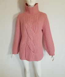 Escada wunderschöner dicker Kaschmir Pullover Sweater Grobstrick Zopfmuster