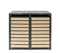 Mülltonnenbox Mülltonnenverkleidung Müllbox Mülltonnenhaus 2er 240L Holz B-Ware