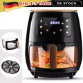 6L Heißluftfritteuse Air Fryer 1400W Heißluft Fritteuse Multi Kochfunktionen