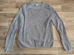 QS by S.Oliver (Soliver) Strick-Pullover, beige grau, Gr. M, sehr guter Zustand