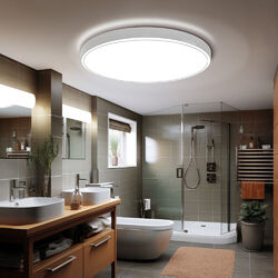 24W mit Fernbedienung LED Deckenleuchte Dimmbar Deckenlampe Wohnzimmer Badlampe