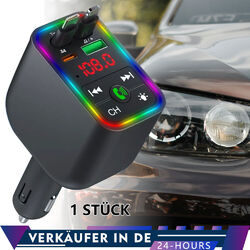 Auto FM Transmitter Bluetooth Adapter MP3 Player Dual USB Typ-C Ladegerät Radio