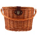 Wicker Front Lenker Fahrradkorb Front Box mit Deckel und Griff (Braun)