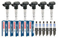 6x DELPHI Zündspule +6x BOSCH Zündkerze passend für Porsche 911 997 3.6 Carrera