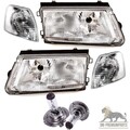 2x für VW Passat 3B Scheinwerfer Set Satz 2x Blinkleuchte + Nebel +Birnen 96-00