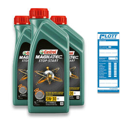3x 1 Liter Castrol Motorenöl Magnatec 5W-30 S1 Start-Stop Motoröl Öl Oil 15C2BA