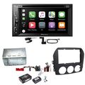 Pioneer AVH-Z3200DAB Carplay Bluetooth DAB Einbauset für Mazda MX-5 NC FL