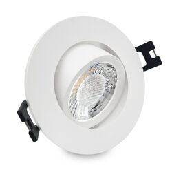 10x LED Einbaustrahler Einbauleuchte Spot weiß schwenkbar rund dimmbar GU10 230V