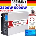 2500W 5000W 60V to 230V Reiner Sinus Spannungswandler Wechselrichter Off Grid