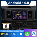 6+128GB Android 14 Autoradio Carplay Navi Kam Für VW T6 Transporter/Caravelle VI