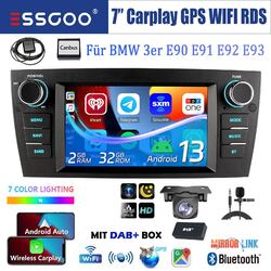 32G DAB+ Carplay Android 13 Autoradio GPS RDS BT Kam Für BMW 3er E90 E91 E92 E93