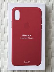Original Apple iPhone X Leder Case in ROT **SELTEN**