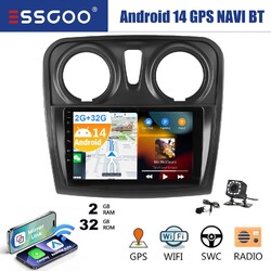 9" Android14 Autoradio Für Dacia Logan 2 Sandero 2 SAT GPS Navi RDS WIFI MIC KAM