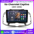 10" Carplay Für Chevrolet Captiva 2011-2016 Android13 Autoradio GPS NAVI WIFI FM