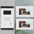 2 Familienhaus Video Türsprechanlage Draht Bus Video Türklingel Sprechanlage