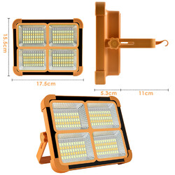 3500W LED Arbeitsleuchte Akku Aufladbar Werkstattlampe Baustrahler Flutlicht DHL