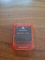 Sony PS1 Playstation 1 Memory Card Original Transparent rot 100% Ok
