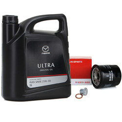 5L ORIGINAL Motoröl ÖL ULTRA 5W30 + H+B Ölfilter für MAZDA 323 626 CX-3 CX-5für Fahrzeuge ohne Diesel-Partikel-Filter