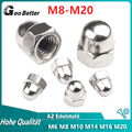Feingewinde Hutmutter DIN1587 hohe Form Muttern A2 Edelstahl M8 M10 M12M14M16M20