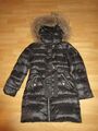 Liu Jo Kapuzenjacke Mantel Gr. 134 140 Schwarz Kapuze abnehmbar Jacke Echtfell