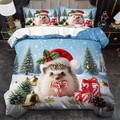 Weihnachts Hedgehog Wildtiere Daunendecke Bettbezug Doppelbett Anzug