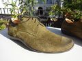 THINK 000275 STONE Premium Herren Schuhe Leder Khaki Grün Austria Gr.42 Neuw