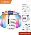 3,78L Motivations Trinkflasche mit Strohhalm & Zeitmarkierung für Trinkziele