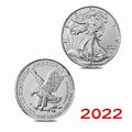 (4Stück) Silbermünze American Eagle 1 oz Silber  2022  USA One Dollar  1 oz 999