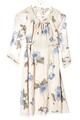 CREAM Hippiekleid Damen Gr. DE 38 wollweiß-blau-braun Casual-Look