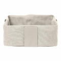 Blomus Brotkorb Desa L, Stofftasche im Gestell, Korb, Stahl, Baumwolle, Moonbeam