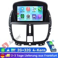Carplay DAB+ 2+32G Android 13 Autoradio Für Peugeot 207 06-2015 GPS Navi WIFI BT