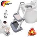 Für 1~7 Kinder Toilettentrainer Toilettensitz Lerntöpfchen WC Sitz mit Treppe!