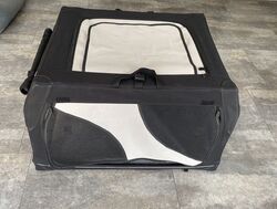 Trixie Hunde Transportbox Mobile Kennel Vario 30 schwarz/grau, Größe S-M