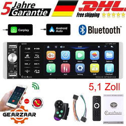5,1" 1 DIN Carplay Autoradio Mit Fernbedienung IPS Bldschirm Bluetooth USB AUX