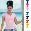 V-Neck T-Shirt Fruit of the loom Lady Fit Damen Valueweight T Value Woman Shirt