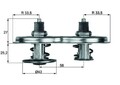 MAHLE ORIGINAL TX 33 75D Kühlwasserthermostat für SCANIA 4 - series 75,75°C
