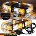 36 LED 12V/24V  Rundumleuchte Magnet Strobe Licht Notfall Lampe Warnleuchte Auto