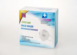 100x CTPL-0020 FFP2 Atemschutzmaske weiß Schutzmaske Mund Nase Maske (4x25 Stck)