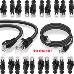 10x 0.5m CAT 6 Netzwerkkabel Set Patchkabel RJ45 PC LAN Kabel Ethernet DSL Rund