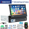 8-Kern 6+128G Android 15 Carplay Autoradio GPS Navi AM FM RDS Bluetooth 4G 1 DIN