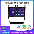 8-Kern Für Audi A6 4B2 4B5 C5 1997-2005 Carplay Android13 Autoradio GPS NAVI 64G