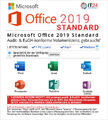 Microsoft Office 2019 Standard Lizenz + Key für Win 10/11, Dauerlizenz kein Abo