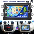 DAB+ Apple Carplay Android13 Autoradio GPS NAVI KAM Für Renault Dacia Duster 64G