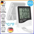 LCD Wetterstation Funk Hygrometer Thermometer mit Uhr Datum Luftfeuchtigkeit